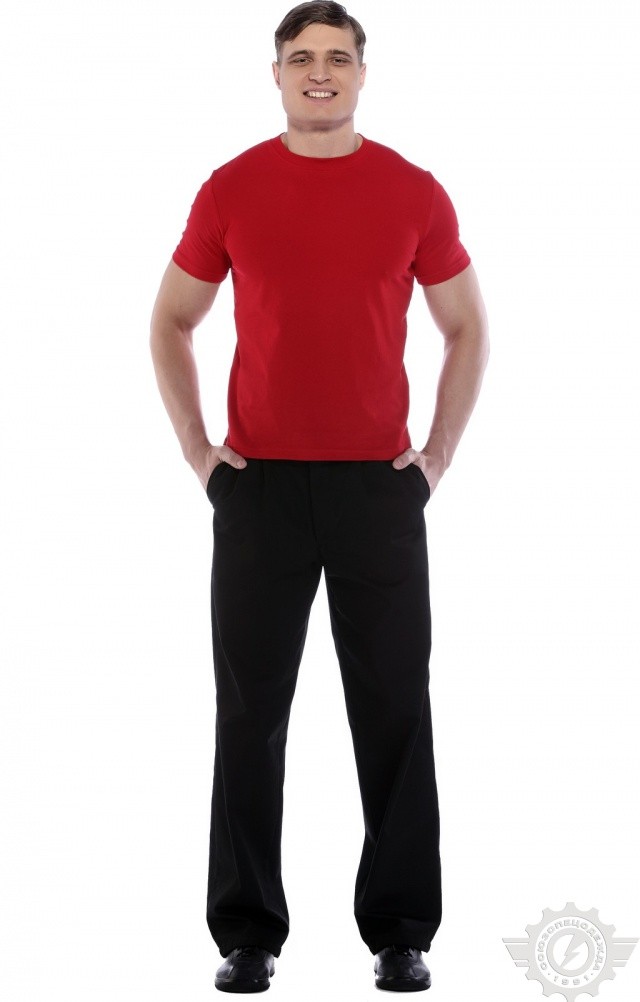 4958101 Футболка красная  Одежда для официантов  размер M (46-48) Спецодежда  - Вид №8