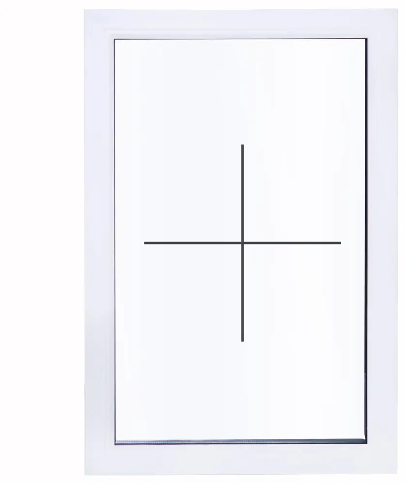 Глухое пластиковое окно Veka 870×600 мм с однокамерным стеклопакетом 83117314