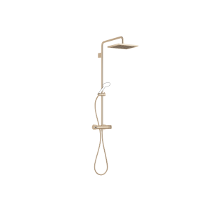 Showerpipe с термостатом для душа без ручного душа FlowReduce - матовое светлое золото 34458980-27