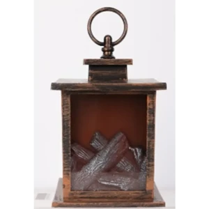 Светящаяся электрическая фигура Камин Mini 3 лампы 12.5 см коричневый