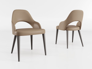 Кожаный стул с подлокотниками