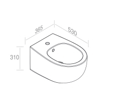 S556T1R1V0.133 Биде подвесное Dot A. e T. Italia AeT ITALIA DOT 2.0 - Вид №3