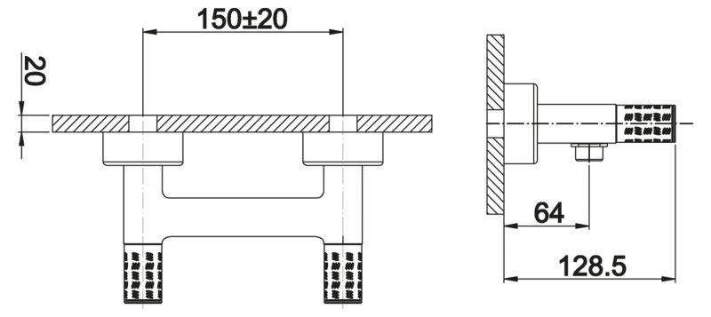 Смеситель для душа IMPULSO IMP-ESDM-CRM BELBAGNO  - Вид №1