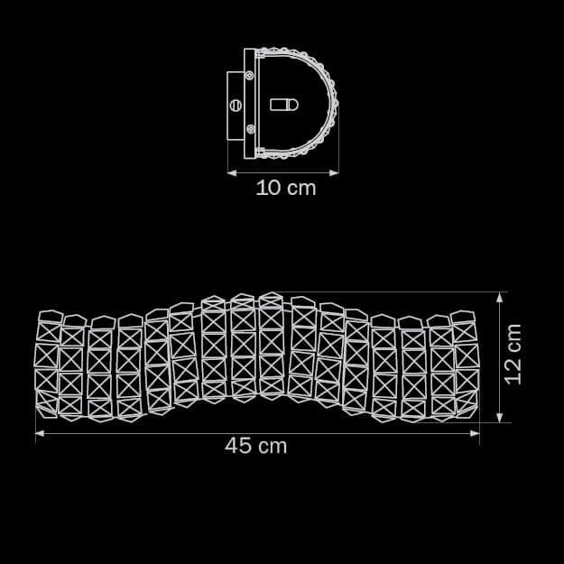 Настенный светильник хром 45 см Lightstar Onda 741634 LIGHTSTAR ONDA 00-3890715 Прозрачный;хром - Вид №1