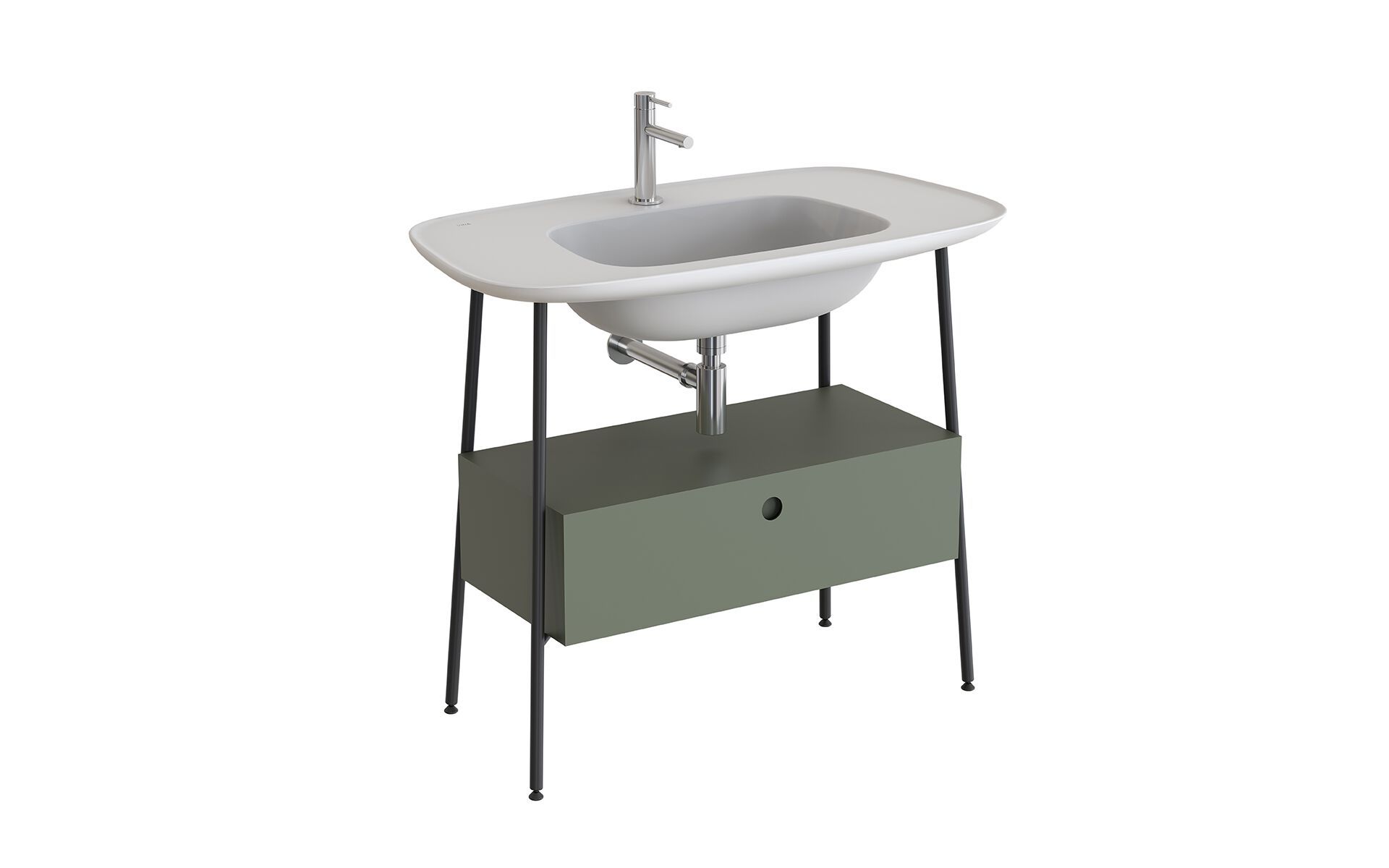 Напольный умывальник со встроенным умывальником VitrA Bathrooms Plural ARCH-00137017