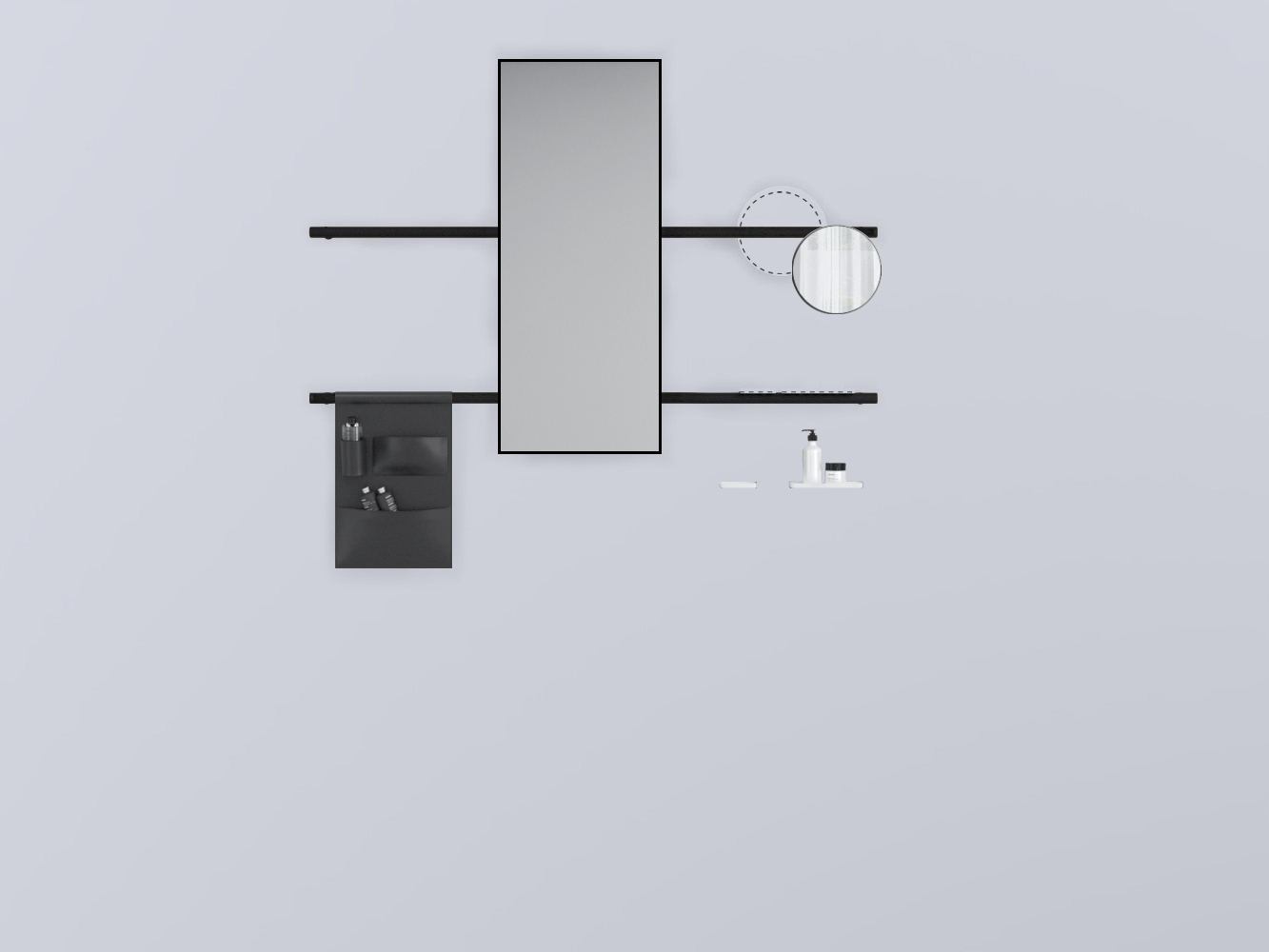 SWSTR-NM+SWSPR-NM+SWSPI-CM+SWM10-BI+SWM20-BI+SWSCR-NE прямоугольный стали cielo Siwa Ceramica Cielo
