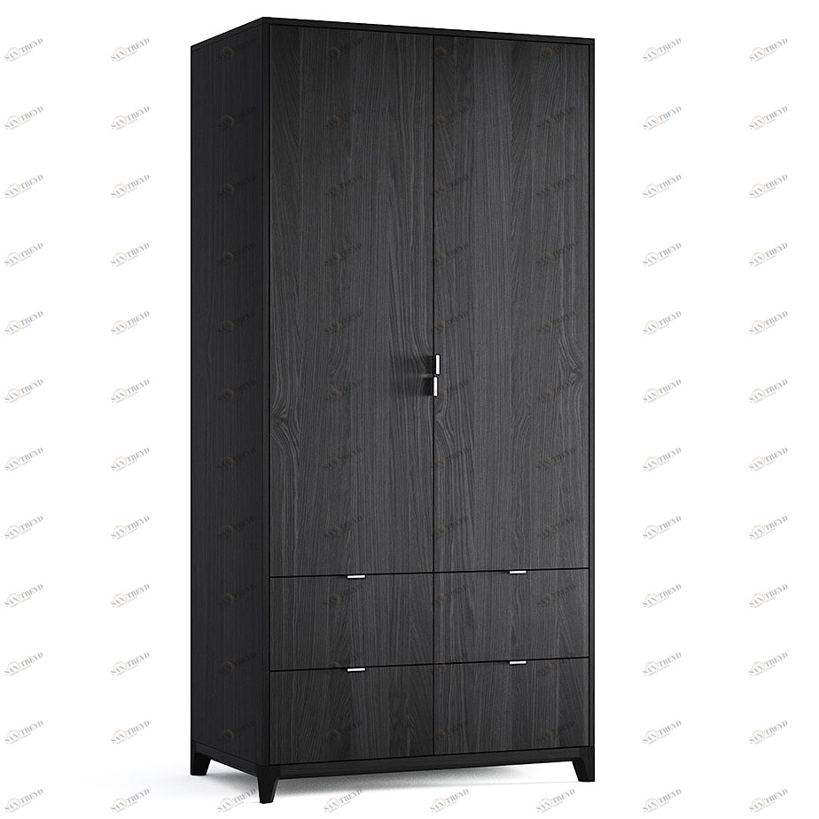 Шкаф двухдверный с ящиками черный Case №4 THE IDEA  210404 Черный 