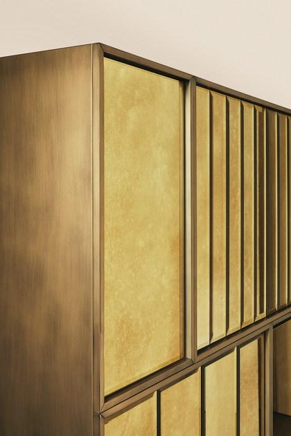 Meridiani Стенка из дерева с зеркальной дверцей Edition shine sun-id-1370690 - Вид №2