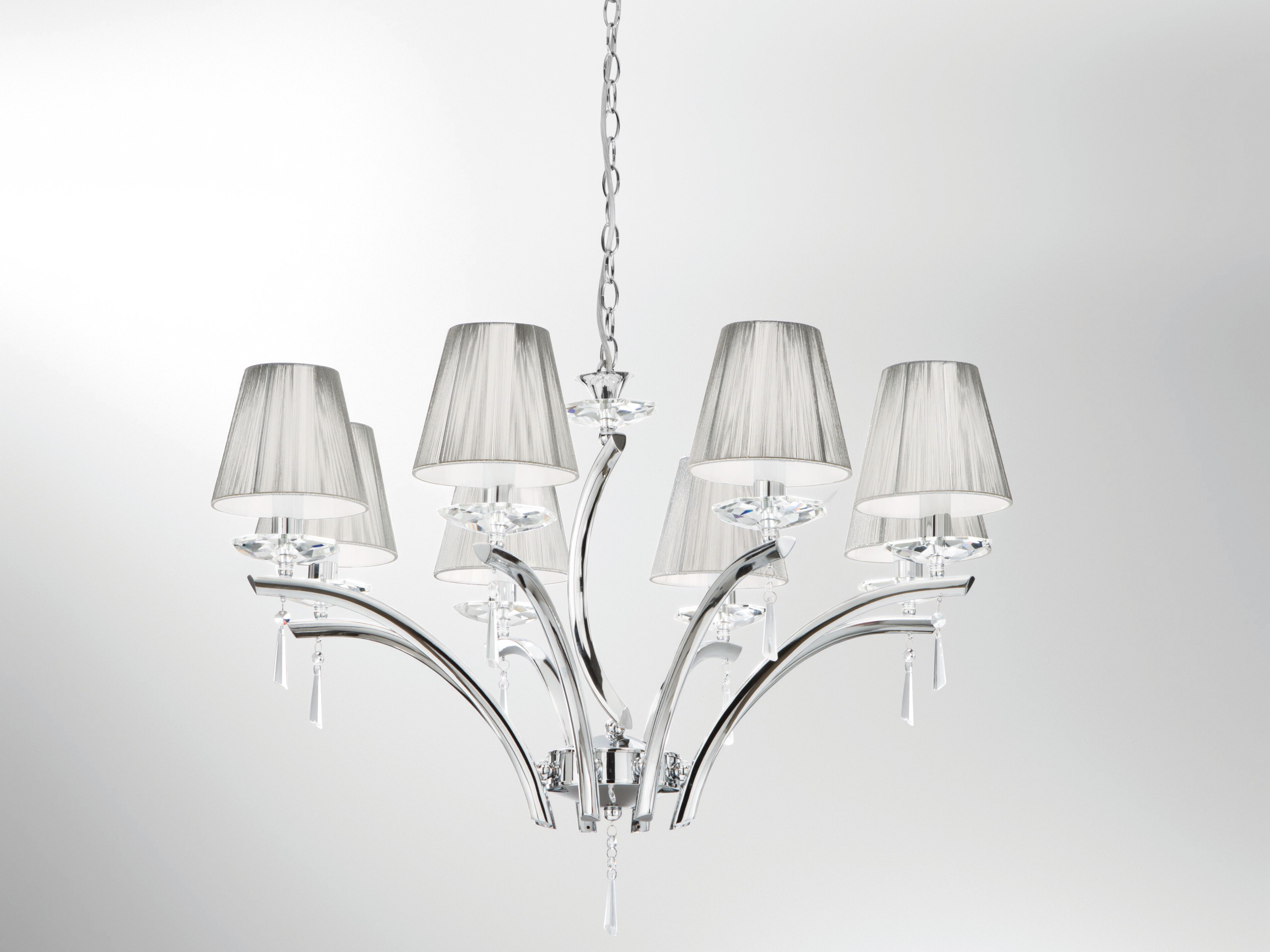 Хромированная металлическая люстра с кристаллами Fan Europe Lighting окружающий свет дизайн ARCH-00145814 - Вид №1