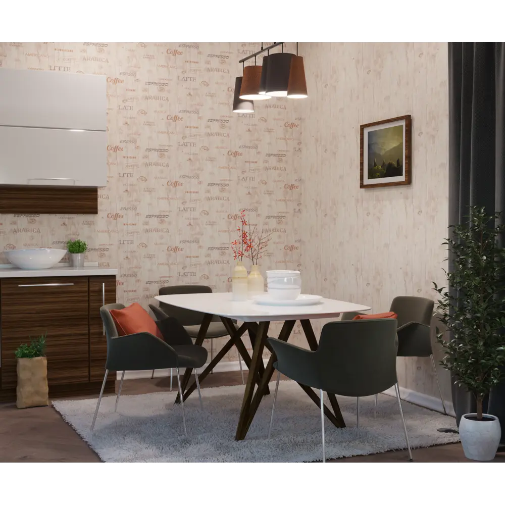 Обои виниловые Home Color Сoffee бежевые 0.53 м HC11009-15 82185887 STLM-2180663 - Вид №3