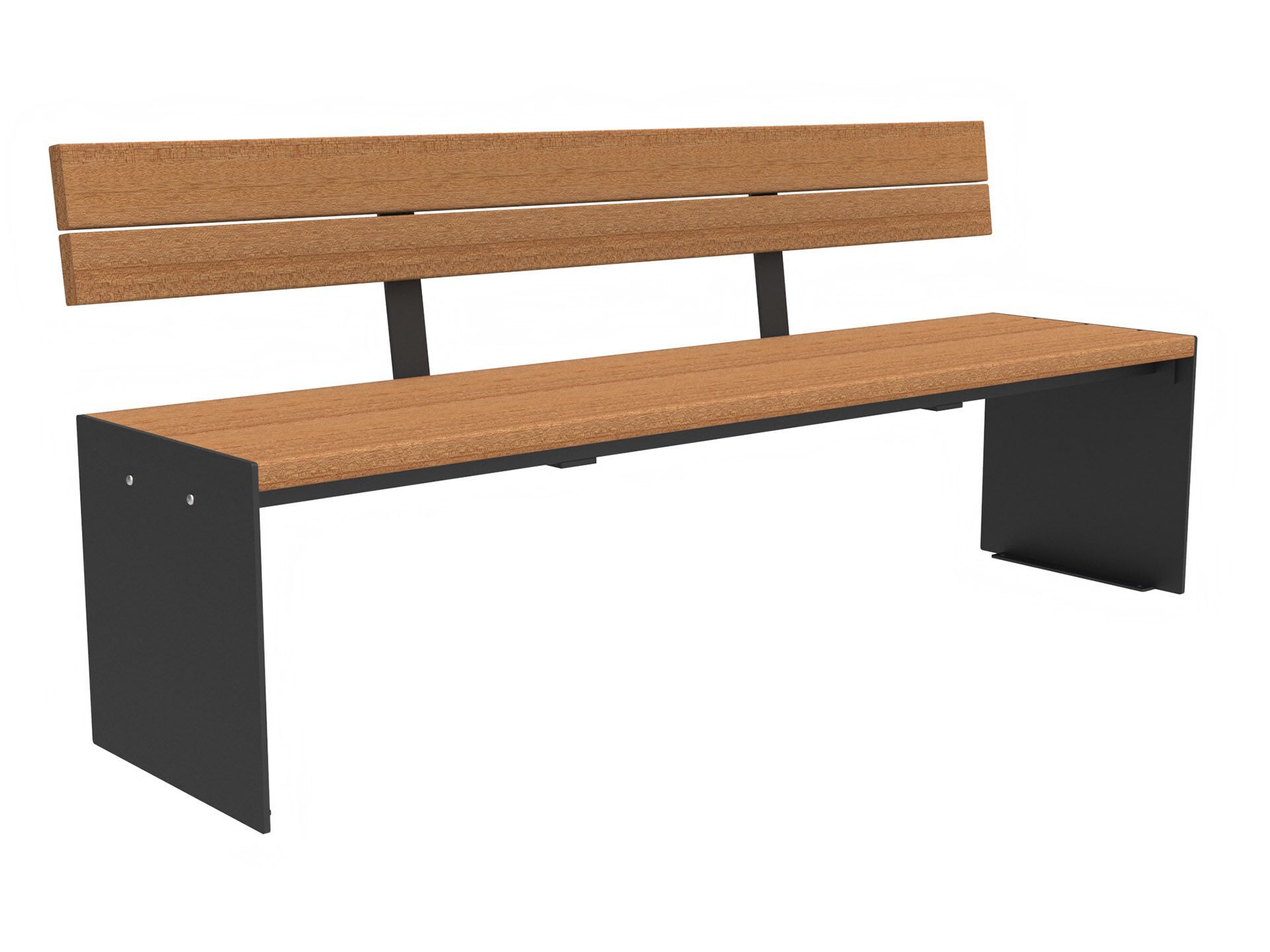 Скамья из окуме со спинкой Lazzari Recto ARCH-00077399 - Вид №17