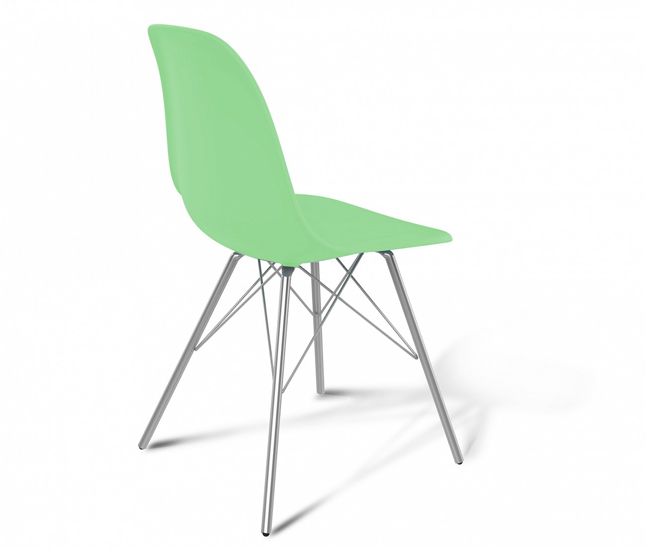 Стул DSR PP зеленый мятный S37 (eames style) SHEFFILTON ДИЗАЙНЕРСКИЕ, EAMES STYLE 015582 Зеленый  - Вид №1