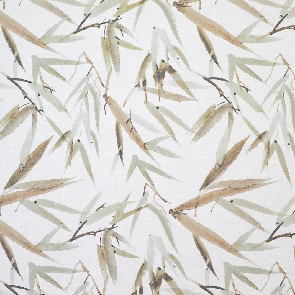 Тюль 1 м/п Nature Листья батист 300 см цвет бежево-серый GARDEN STLM-2166292 - Вид №2