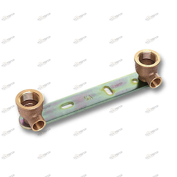 14976F1512 SANHA 4976-F двойная водорозетка ВР, плоская планка, бронза 15x1/2 150 mm мм 