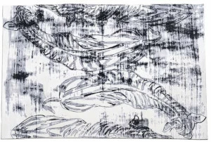 Roche Bobois Прямоугольный коврик из полиамида с рисунком