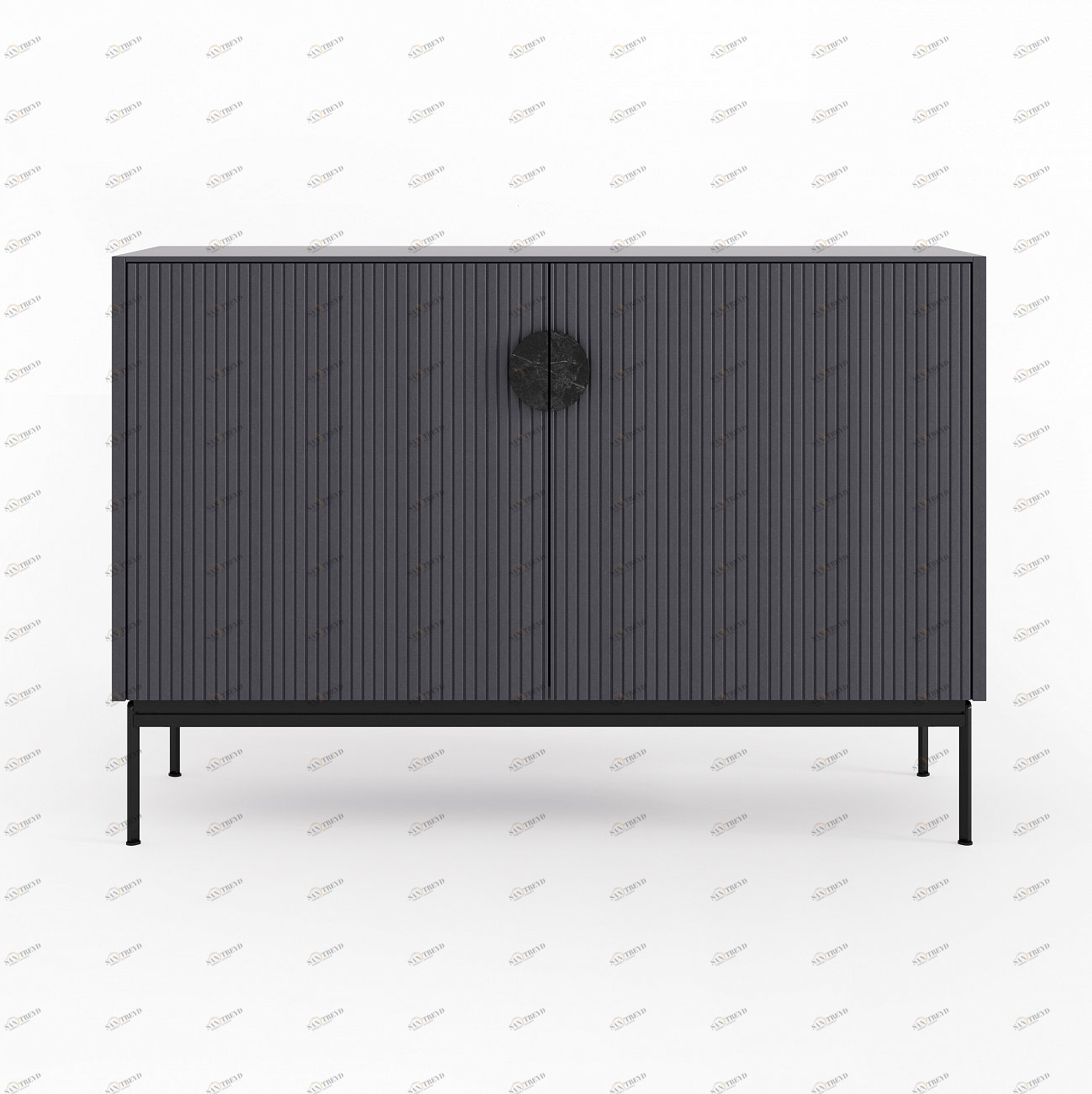 Комод c дверцами серый Uno BRAGIN DESIGN LIVING 00-3974660 Серый