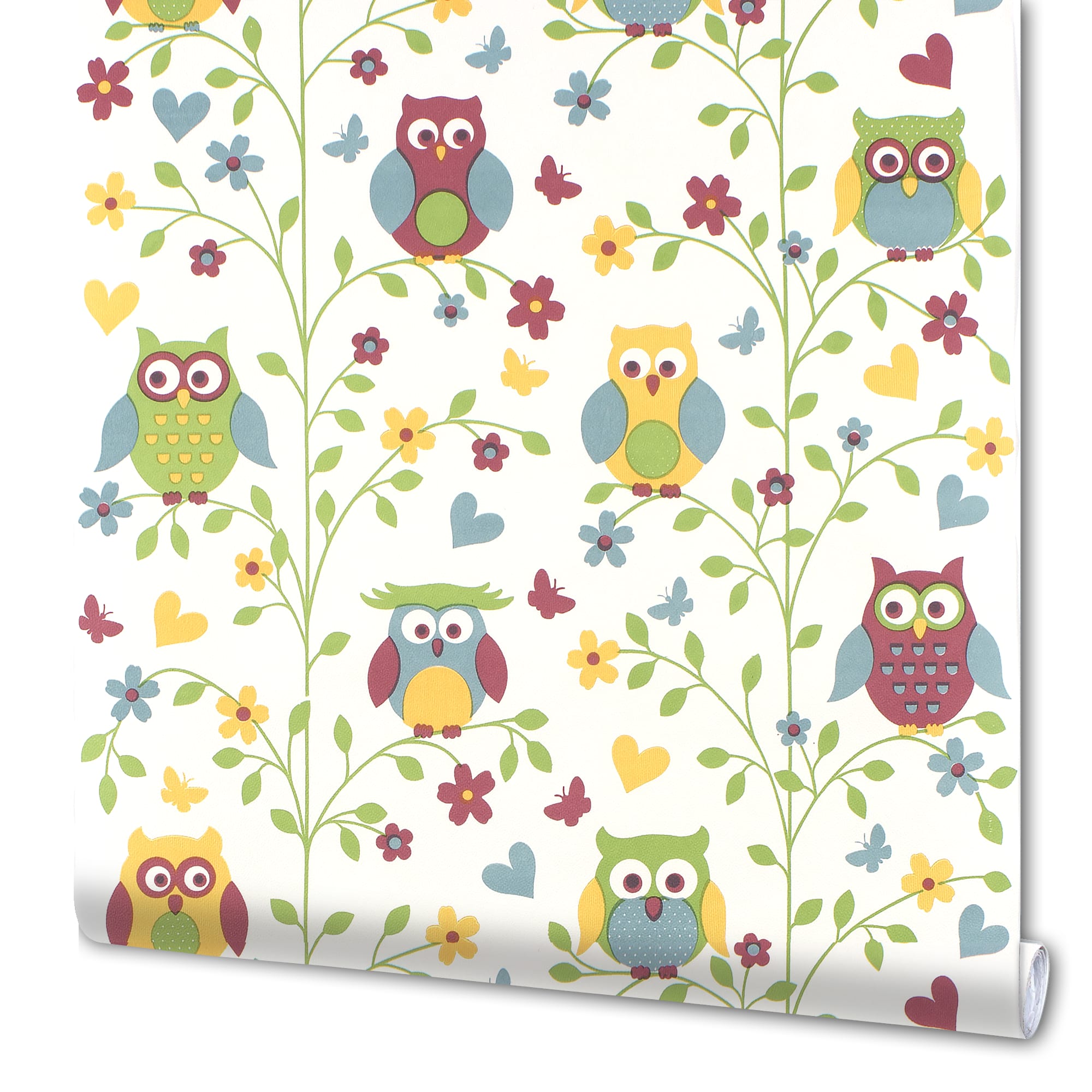 84421422 Обои бумажные Брянские обои голубые 0.53 м С6БР Совы Santreyd 