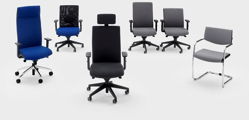 Viganò Поворотный офисный стул из сетки и ткани Logika sun-id-1388524 - Вид №2