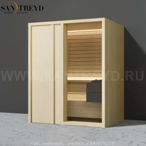 Effegibi YOKU.D45 SA.70200022 Сауна с левой дверью. Мощность: 4,5 кВт макс. Размеры: длина 174 см, ширина 132 см. Отделка: осина термообработанная