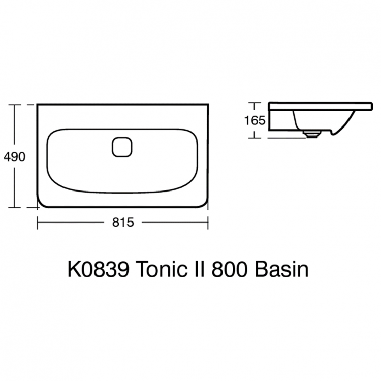 K083901 Раковина 80 см Ideal Standard TONIC II - Вид №10