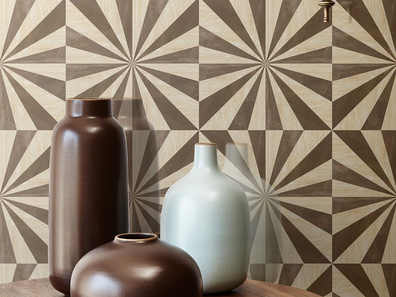 Пол / покрытие с эффектом травертина GANI MARBLE TILES ROMAN TRAVERTINE ARCH-00039125 - Вид №1