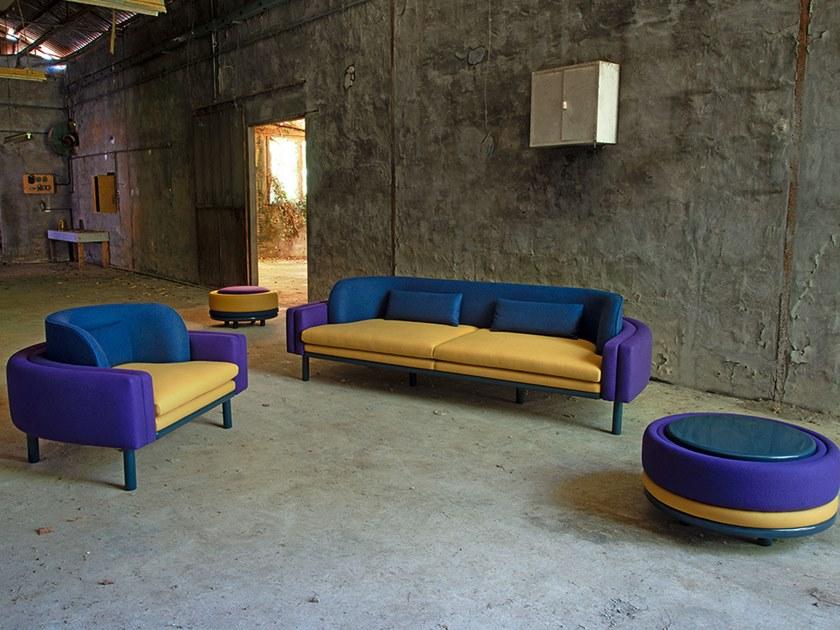 Adrenalina Пуф из круглой ткани с обивкой Mercury sun-id-1478757 - Вид №2