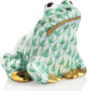 10551687 Herend Фигурка 3см "Лягушонок" (зеленая) Фарфор