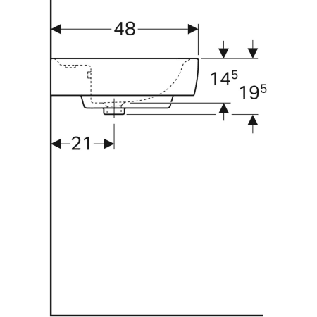 222260000 Раковина Geberit Renova Plan Geberit  - Вид №15