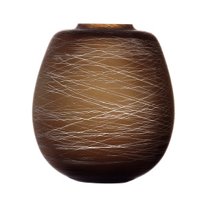 G1607-26-154 Ваза boulder 26 см коричневая LSA International