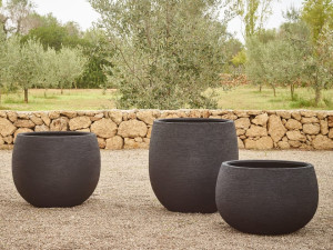 Низкий садовый горшок из армированного стекловолокном полиэстера (PRFV)