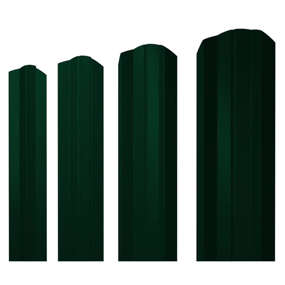 Металлический штакетник Santreyd М-Ф-А с ребрами жесткости, зеленый мох 85395050 STLM-0062582 - Вид №1