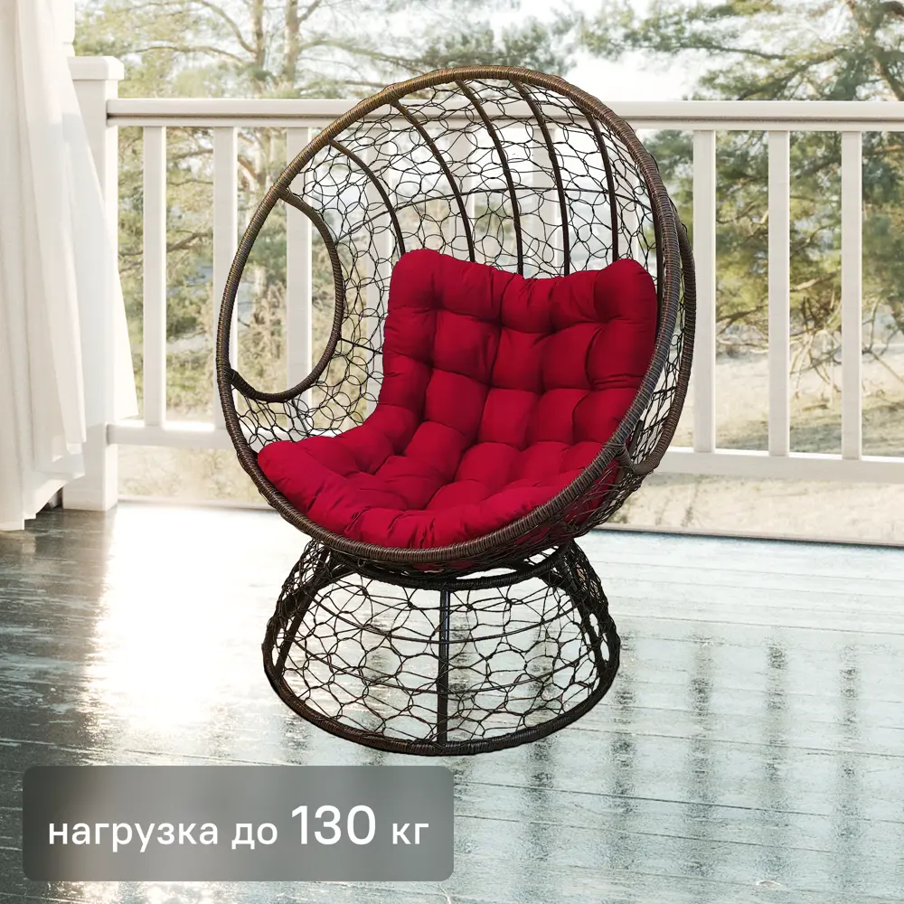 82941351 Кресло-шар Greengard из искусственного ротанга с подушкой STLM-0038226