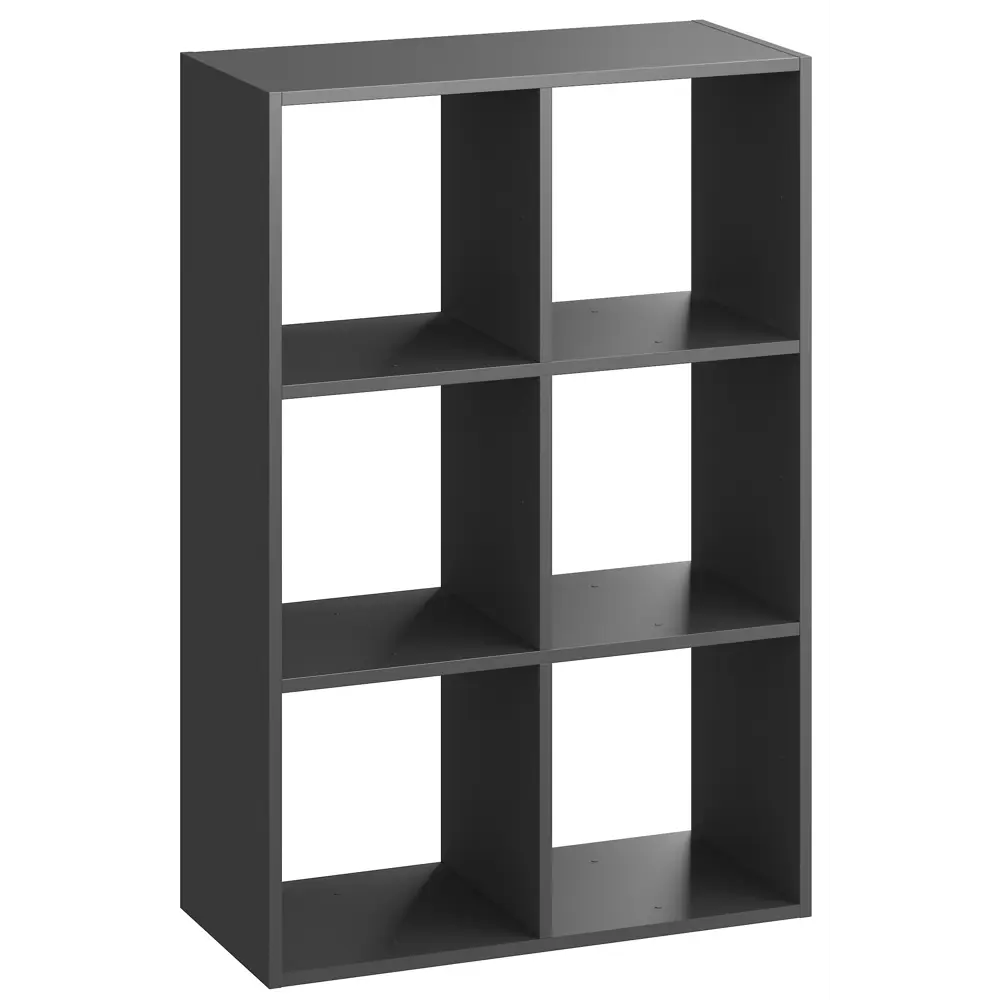 Стеллаж SPACEO KUB 3x2К, 70х104х31,7 см, цвет графит STLM-2201215