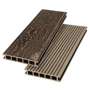 91591074 Террасная доска ДПК Savewood цвет темно-коричневый 1500x144x25мм двусторонний вельвет/структура дерева 0.43м² 2шт STLM-1352415