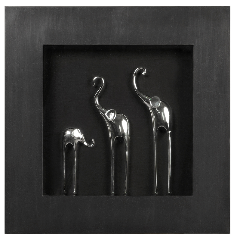 15067C Панно "Три слона (черная рама)" LAB.Space 