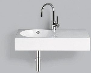 4231000401 Умывальник, wt.mc800h.l, белая, противомикробное Alape серия MC