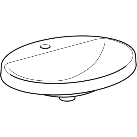 500.714.01.2 Встраиваемая раковина Geberit VariForm овальной формы, с полкой для отверстия под смеситель Geberit  - Вид №14