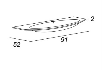 Мебель для ванной CEZARES EDEN 91 Grigio natura - Вид №5