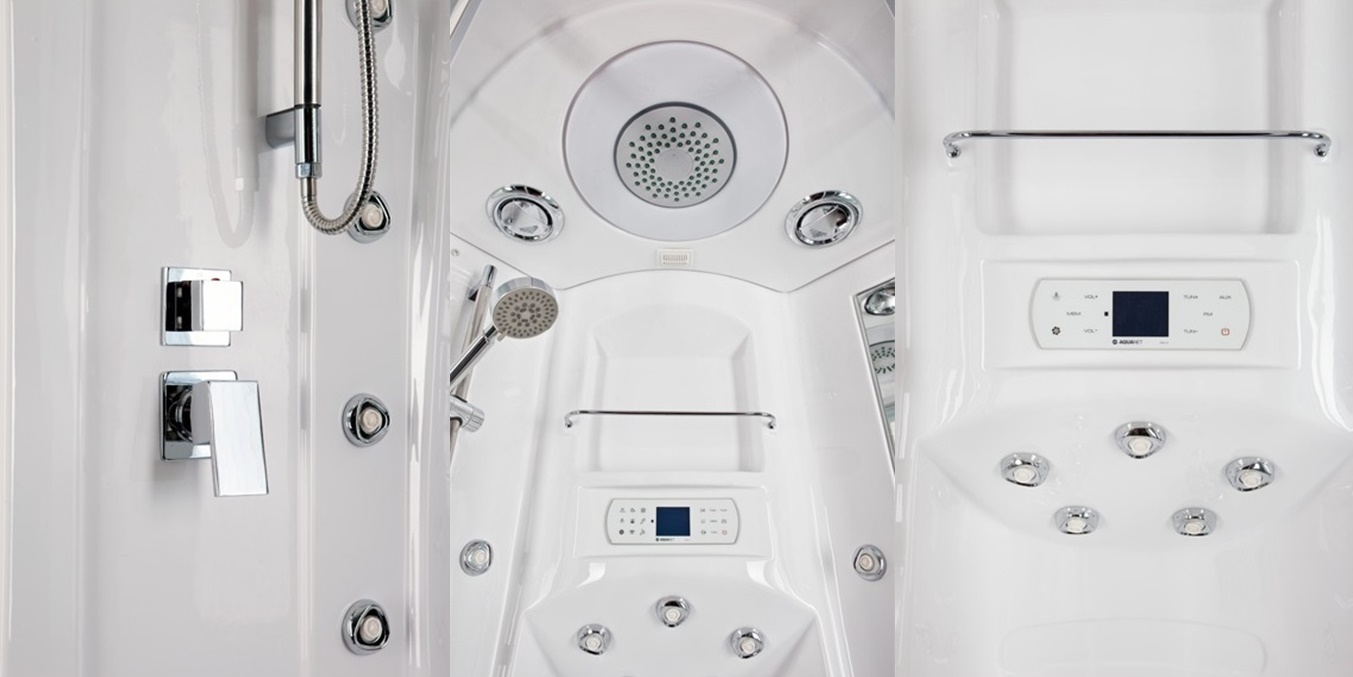 Закрытая душевая кабина Aquanet Fiji 95x95 без пара, прозрачное стекло 00172256 - Вид №1
