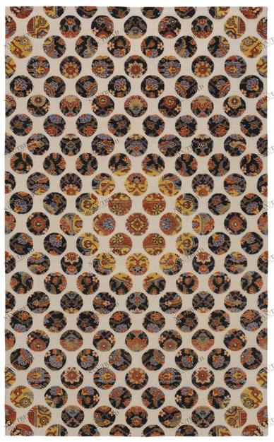 I + I Прямоугольный оптический коврик из шерсти и хлопка Pop classic C 52a1 - c 52a2 