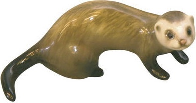 10535408 Императорский фарфоровый завод Скульптура "Хорек" Фарфор твердый 