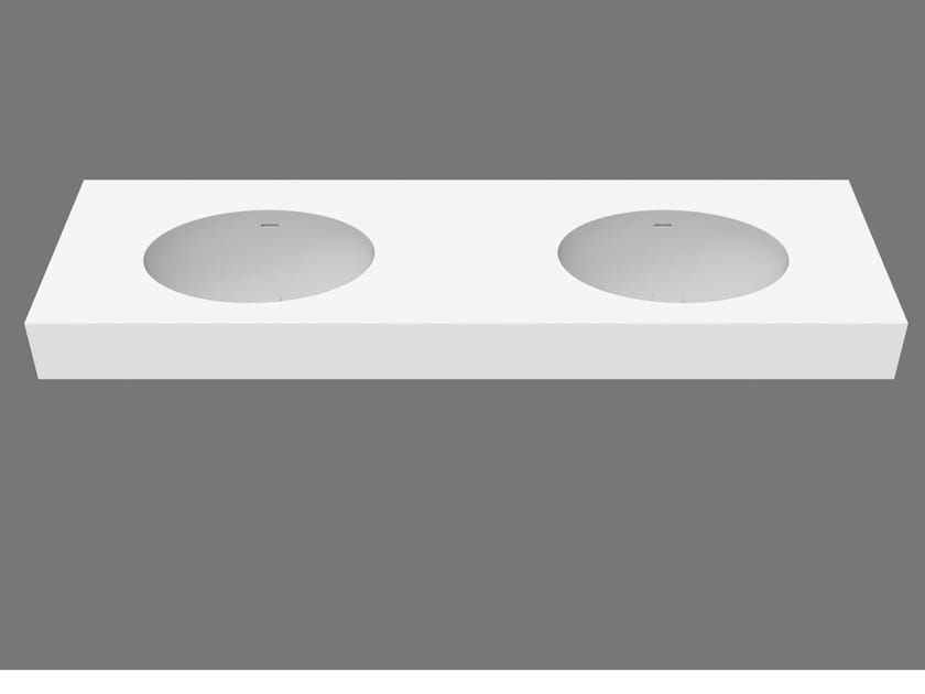 Двойная круглая подвесная раковина из твердой поверхности MOMA Design ELIPSE SYSTEM DOUBLE ARCH-00074183