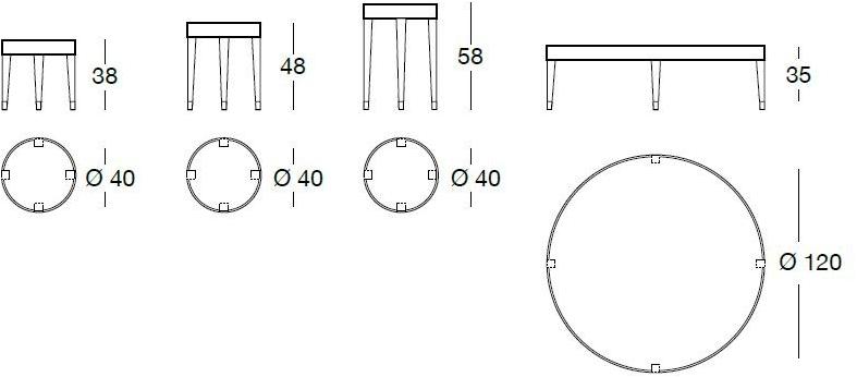 Longhi Круглый деревянный журнальный столик Loveluxe 2015 – regency collection Y 727 - Вид №5