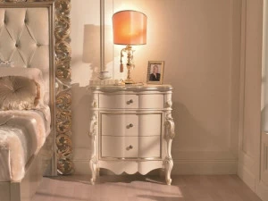 SCAPPINI & C Прямоугольная прикроватная тумбочка из лакированной древесины с ящиками 35th anniversary 2057-l