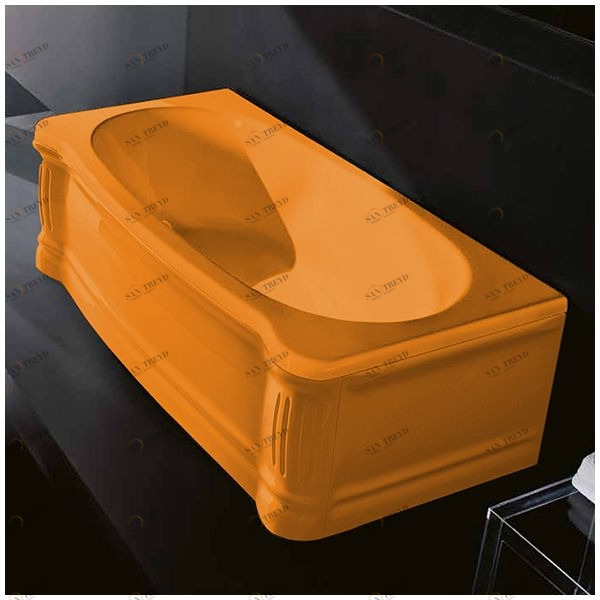 Ванна Gruppo treesse New Classic VTL-V6771-SX-O оранжевая прямоугольная левая VTLV6771SXO