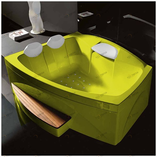 Ванна GRUPPO TREESSE Matrix Slim V763C-Z большая с подголовником глубокая с аэромассажем жёлтая STAV763CZ