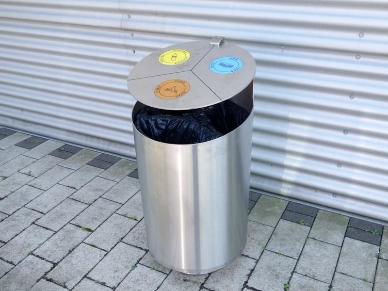 Tubo / ZZ Concept Урна для мусора из нержавеющей стали с крышкой для улицы Tubo sun-id-1393218 - Вид №3