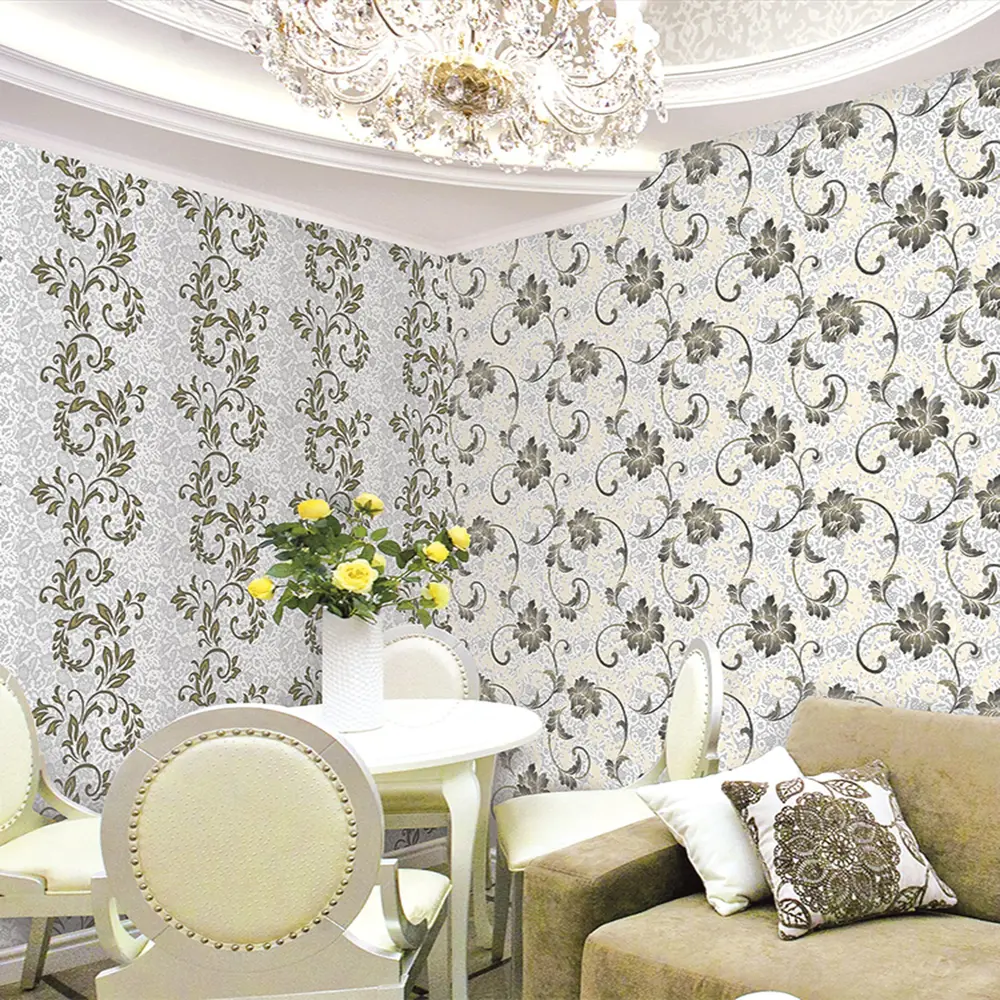 Обои флизелиновые 1.06х10 м вензель цвет чёрно-белый ER 3591-8 Erismann STLM-2088499 - Вид №2