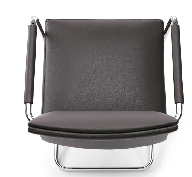 Spiegels Штабелируемое кожаное кресло на консолях с подлокотниками .pilot s Ps 1202 - Вид №3