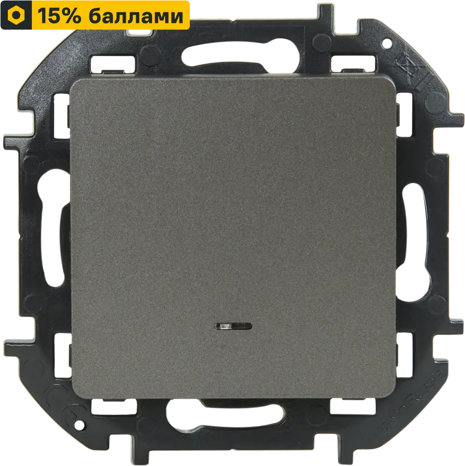 LEXMAN LILIAN — одноклавишный выключатель с подсветкой в цвете «Титан» 86761709